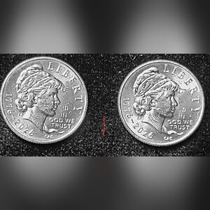 Emerging Liberty Dime. Set Of Two Commemorative Silver Coins 1776-2026